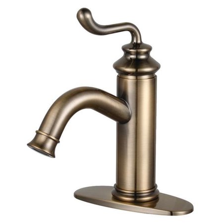 KINGSTON BRASS Kingston Brass LS541RLAB Fauceture Royale Single-Handle Monoblock Bathroom Faucet; Antique Brass LS541RLAB